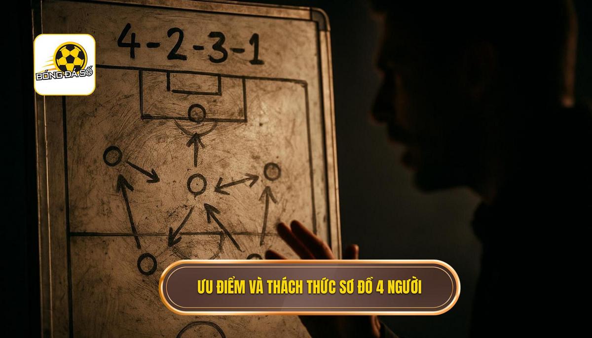 Ưu điểm và những thách thức khi triển khai sơ đồ hậu vệ 4 người