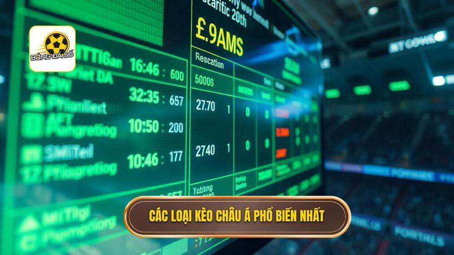 Các loại kèo châu Á phổ biến nhất