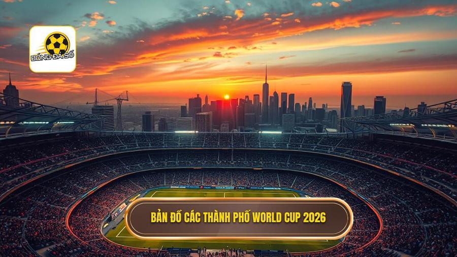 Bản đồ các thành phố World Cup 2026